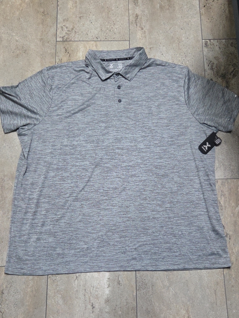 Xersion Men's Light Heather Gray Polo